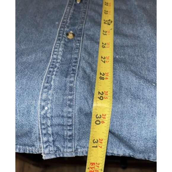 Womens Embellished Denim Blue Jean XL Top Quilt Pin Up Girl Quilter USA Patriot - Picture 13 of 16